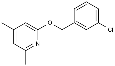 2-[(3-Chlorophenyl)methoxy]-4,6-dimethylpyridine Structure