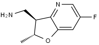 (2R,3S)-6-fluoro-2-methyl-2,3-dihydrofuro[3,2-b]pyridin-3-yl]methanamine 구조식 이미지