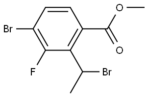 methyl 4-bromo-2-(1-bromoethyl)-3-fluorobenzoate Structure