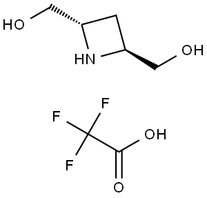 trans-(4-Hydroxymethyl-azetidin-2-yl)-methanol 2,2,2-trifluoroacetate Structure