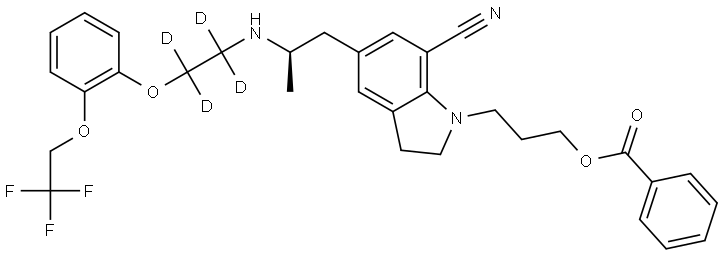 Benzoyl Silodosin Nitrile-d4 Impurity Structure