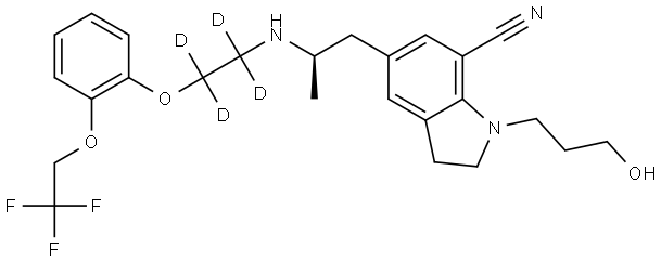 Silodosin Nitrile-d4 Impurity Structure