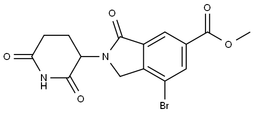 methyl 7-bromo-2-(2,6-dioxopiperidin-3-yl)-3-oxoisoindoline-5-carboxylate Structure