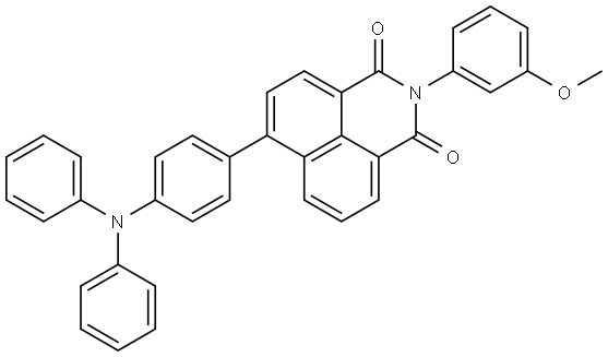 1H-Benz[de]isoquinoline-1,3(2H)-dione, 6-[4-(diphenylamino)phenyl]-2-(3-methoxyphenyl)- Structure