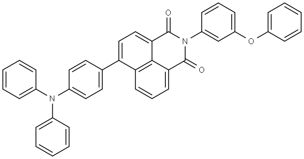 1H-Benz[de]isoquinoline-1,3(2H)-dione, 6-[4-(diphenylamino)phenyl]-2-(3-phenoxyphenyl)- Structure