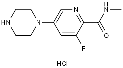 3-fluoro-N-methyl-5-(piperazin-1-yl)picolinamide hydrochloride Structure