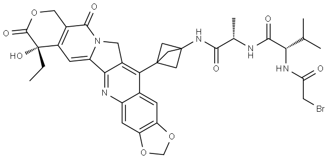 Br-Val-Ala-NH2-bicyclo[1.1.1]pentane-7-MAD-MDCPT Structure