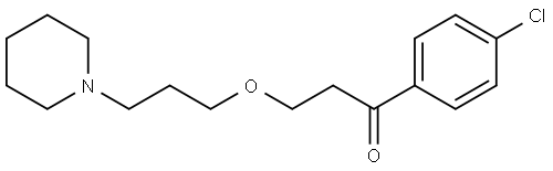 1-Propanone, 1-(4-chlorophenyl)-3-[3-(1-piperidinyl)propoxy]- Structure