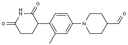 1-(4-(2,6-dioxopiperidin-3-yl)-3-methylphenyl)piperidine-4-carbaldehyde Structure