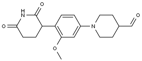 1-(4-(2,6-dioxopiperidin-3-yl)-3-methoxyphenyl)piperidine-4-carbaldehyde Structure