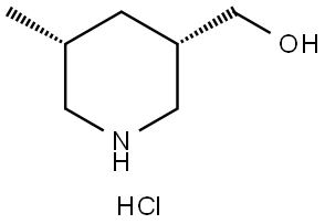 (3S,5R)-5-Methylpiperidin-3-yl]methanol Hydrochloride Structure