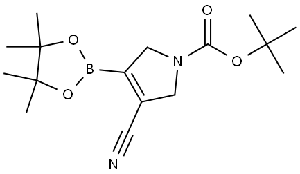 tert-Butyl 3-cyano-4-(4,4,5,5-tetramethyl-1,3,2-dioxaborolan-2-yl)-2,5-dihydro-1H-pyrrole-1-carboxylate Structure