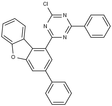 1,3,5-Triazine, 2-chloro-4-phenyl-6-(3-phenyl-1-dibenzofuranyl)- Structure