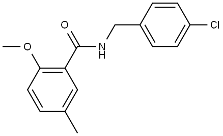 N-[(4-Chlorophenyl)methyl]-2-methoxy-5-methylbenzamide Structure