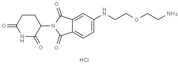 Thalidomide-5-NH-PEG1-NH2 hydrochloride Structure