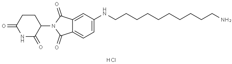 Pomalidomide-5-C10-NH2 hydrochloride Structure