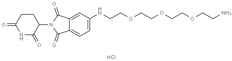 Thalidomide-5-NH-PEG3-NH2 hydrochloride Structure