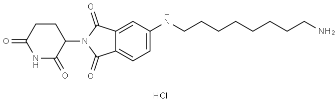 Pomalidomide-5-C8-NH2 hydrochloride Structure