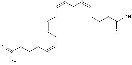 5,8,11,14-Nonadecatetraenedioic acid, (5Z,8Z,11Z,14Z)- Structure