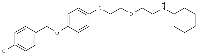 N-[2-[2-[4-[(4-Chlorobenzyl)oxy]phenoxy]ethoxy]ethyl]cyclohexanamine Structure