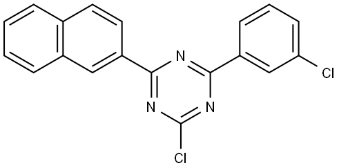 1,3,5-Triazine, 2-chloro-4-(3-chlorophenyl)-6-(2-naphthalenyl)- Structure