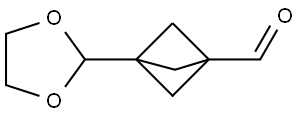 3-(1,3-dioxolan-2-yl)bicyclo[1.1.1]pentane-1-carbaldehyde Structure