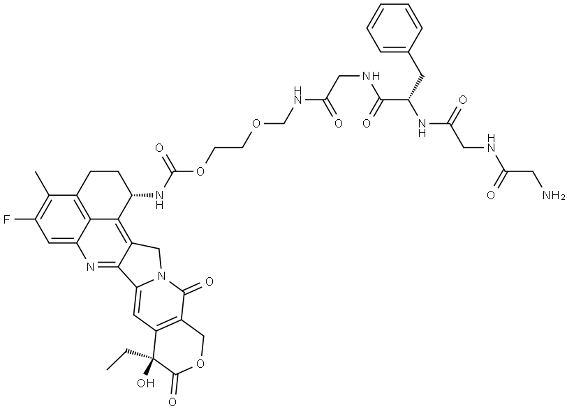 GGFG-amide-glycol-amide-Exatecan Structure