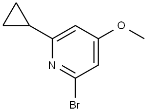 2-bromo-6-cyclopropyl-4-methoxypyridine Structure