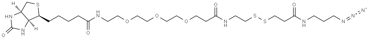 Biotin-PEG3-SS-azide Structure