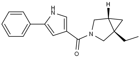 ((1R,5S)-1-ethyl-3-azabicyclo[3.1.0]hexan-3-yl)(5-phenyl-1H-pyrrol-3-yl)methanone Structure