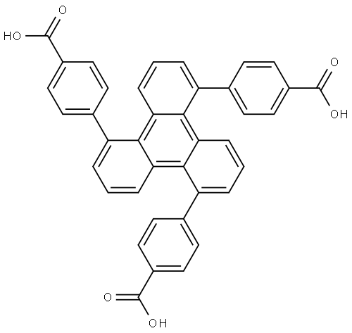 4,4',4''-(triphenylene-1,5,9-triyl)tribenzoic acid Structure