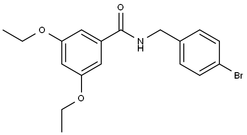 N-[(4-Bromophenyl)methyl]-3,5-diethoxybenzamide Structure