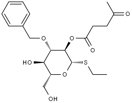 Ethyl 3-O-benzyl-2-O-levulinoyl-1-thio-β-D-glucopyranoside Structure