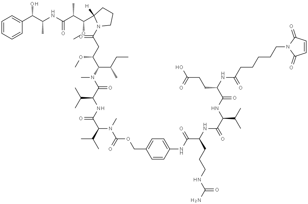 MC-EVCit-PAB-MMAE Structure