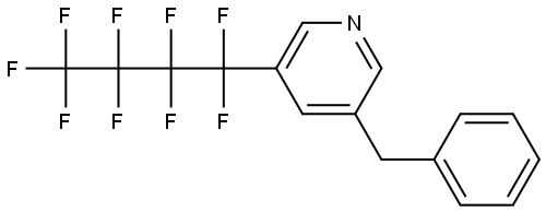 Pyridine, 3-(1,1,2,2,3,3,4,4,4-nonafluorobutyl)-5-(phenylmethyl)- Structure