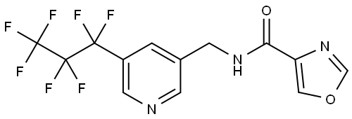 4-Oxazolecarboxamide, N-[[5-(1,1,2,2,3,3,3-heptafluoropropyl)-3-pyridinyl]methyl]- Structure