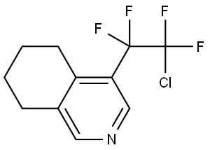 Isoquinoline, 4-(2-chloro-1,1,2,2-tetrafluoroethyl)-5,6,7,8-tetrahydro- Structure