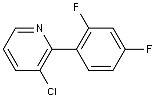 Pyridine, 3-chloro-2-(2,4-difluorophenyl)- Structure