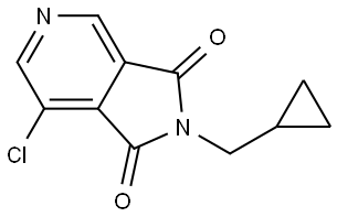 1H-Pyrrolo[3,4-c]pyridine-1,3(2H)-dione, 7-chloro-2-(cyclopropylmethyl)- Structure