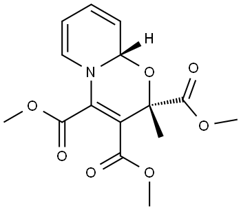 2H,9aH-Pyrido[2,1-b][1,3]oxazine-2,3,4-tricarboxylic acid, 2-methyl-, 2,3,4-trimethyl ester, (2R,9aR)-rel- Structure