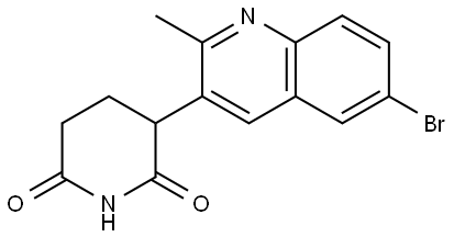 2,6-Piperidinedione, 3-(6-bromo-2-methyl-3-quinolinyl)- Structure