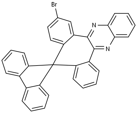 7-bromospiro[dibenzo[3,4:6,7]cyclohepta[1,2-b]quinoxaline-10,9'-fluorene] Structure