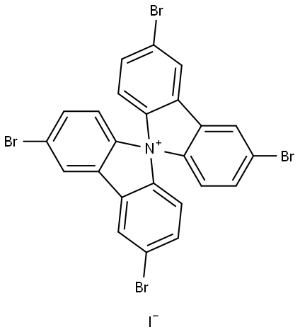 C24H12Br4N(1+)*I(1-) Structure