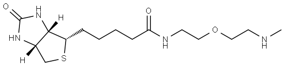 5-[(3aS,4S,6aR)-2-oxo-hexahydro-1H-thieno[3,4-d]imidazol-4-yl]-N-{2-[2-(methylamino)ethoxy]ethyl}pentanamide Structure