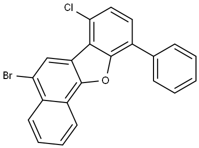 Benzo[b]naphtho[2,1-d]furan, 5-bromo-7-chloro-10-phenyl- 구조식 이미지