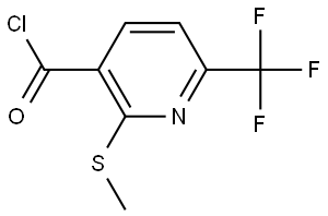 2-(Methylthio)-6-(trifluoromethyl)-3-pyridinecarbonyl chloride Structure