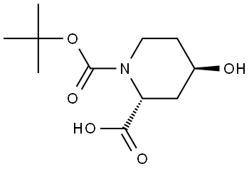 rel-1-(1,1-Dimethylethyl) (2R,4R)-4-hydroxy-1,2-piperidinedicarboxylate Structure