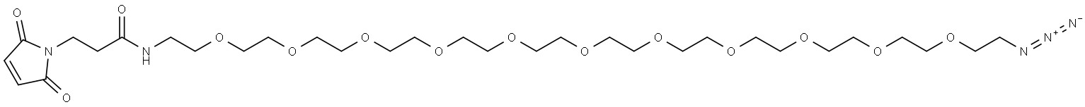 N-(35-azido-3,6,9,12,15,18,21,24,27,30,33-undecaoxapentatriacontan-1-yl)-3-(2,5-dioxo-2,5-dihydro-1H-pyrrol-1-yl)propanamide Structure