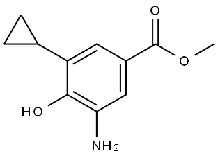 Benzoic acid, 3-amino-5-cyclopropyl-4-hydroxy-, methyl ester Structure