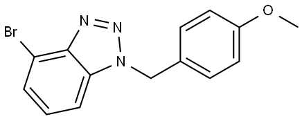 1H-Benzotriazole, 4-bromo-1-[(4-methoxyphenyl)methyl]- Structure